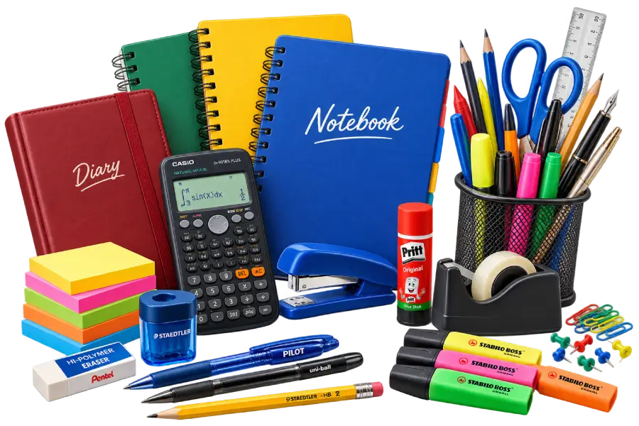 School and Office Stationery Supplies Selection in Nepal